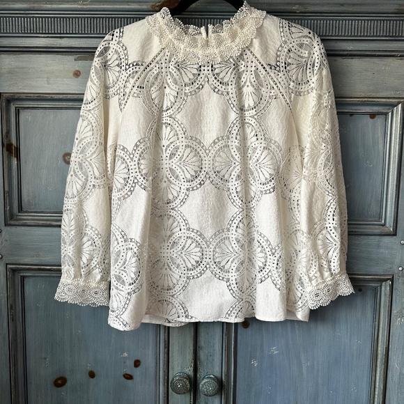 Sezane Bianca Blouse in Ecru Size 40 - Picture 7 of 12